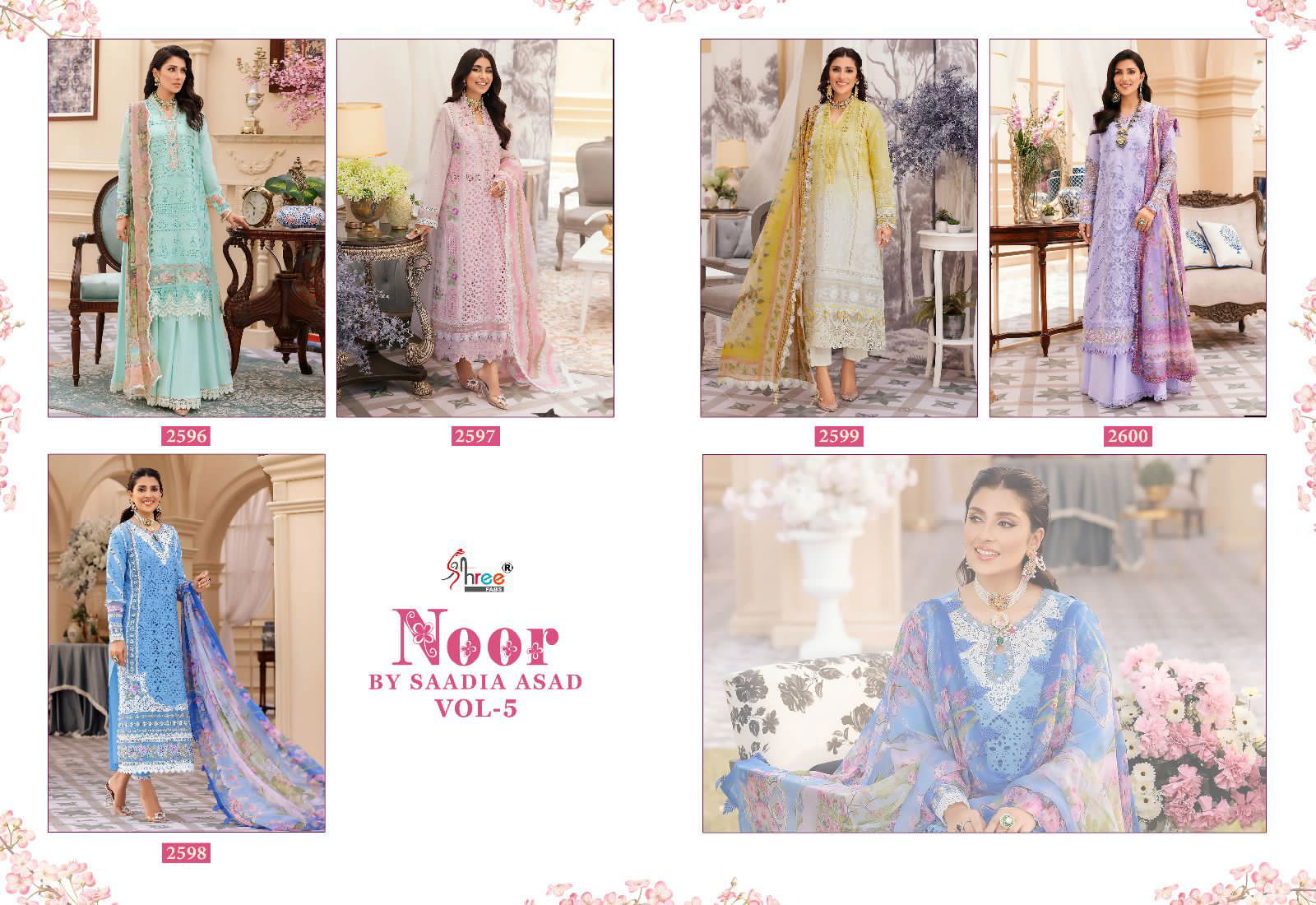 Noor By Saadia Asad Vol 5 By Shree Pakistani Salwar Suits Catalog